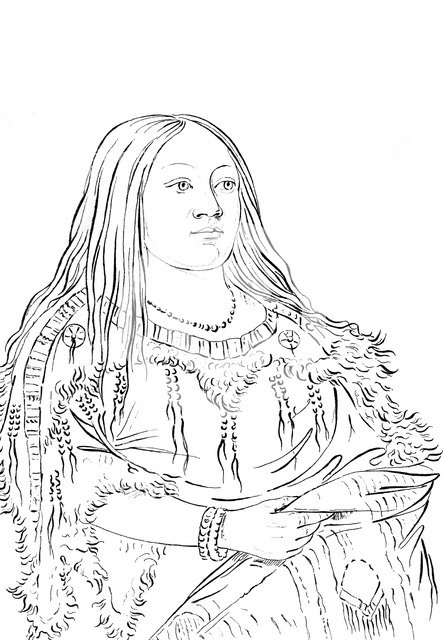 Portrait of a Native American woman, 1841.Artist: Myers and Co