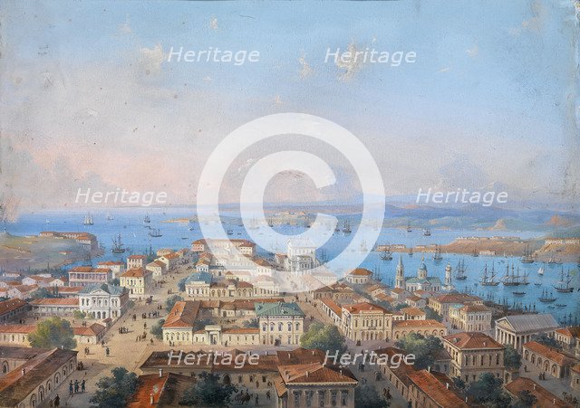 View of Sevastopol, 1860s-1870s. Artist: Bossoli, Carlo (1815-1884)