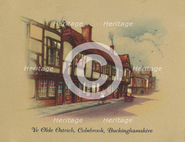 'Ye Olde Ostrich Colnbrook, Buckinghamshire', 1939. Artist: Unknown.