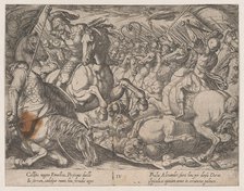 Plate 4: Alexander Battling the Persians, from The Deeds of Alexander the Great, 1608. Creator: Antonio Tempesta.