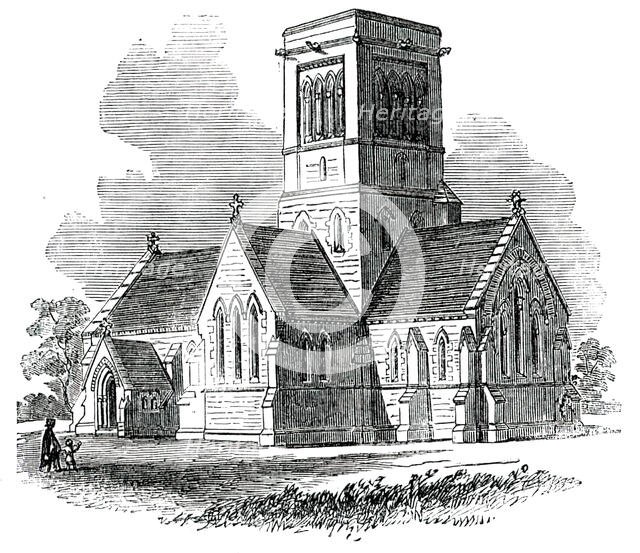 New Church of St. Paul, Rusthall, near Tunbridge Wells, 1850. Creator: Unknown.