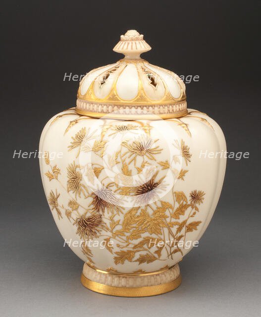 Potpourri Vase, Worcester, c. 1885. Creator: Royal Worcester.