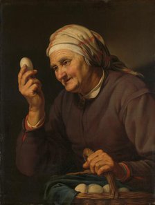 Old Woman Selling Eggs, 1632. Creator: Hendrick Bloemaert.