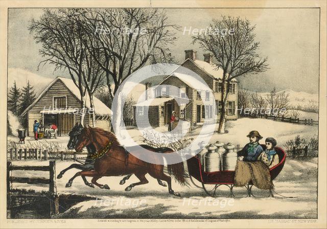 Winter Morning in the Country, 1873., 1873. Creators: Nathaniel Currier, James Merritt Ives, Currier and Ives.