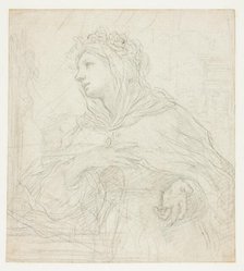 Study of Santa Rosalia of Palermo, 1659/64. Creator: Ciro Ferri.