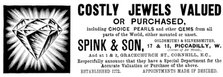 Advertisement for Spink & Son, goldsmiths & silversmiths, 1895. Creator: Unknown.