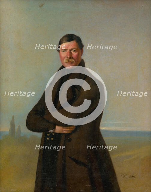 Portrait of a Hungarian landowner, 1845-1850. Creator: Johann Adam Klein.