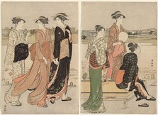 Summer Twilight on the Banks of the Sumida River, c. 1784. Creator: Torii Kiyonaga.