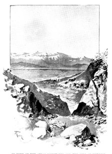 A Visit to Tafilet: in view of the Atlas Mountains and the city of Morocco, 1895. Creator: L. A. S..