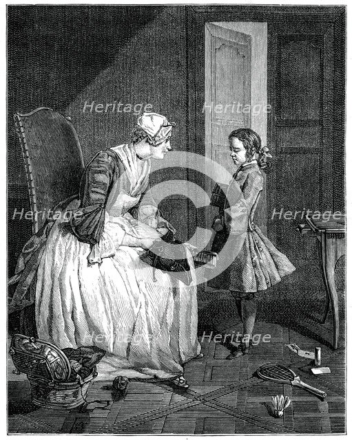 'The Governess', 1739 (1885).Artist: Francois Bernard Lepicie