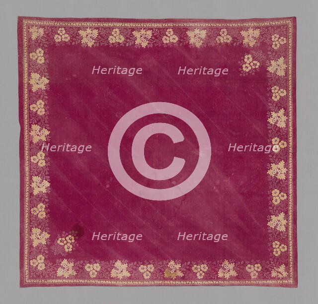 Handkerchief, France, 1801/25. Creator: Unknown.