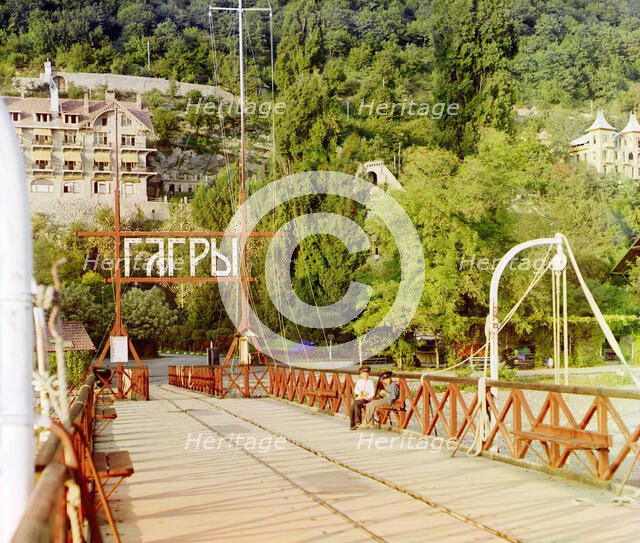 Gagra wharf, between 1905 and 1915. Creator: Sergey Mikhaylovich Prokudin-Gorsky.