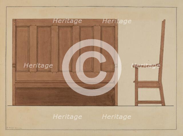 Settee, c. 1936. Creator: Holst-Grubbe, B..