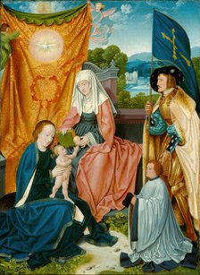 Virgin and Child with Saint Anne, Saint Gereon, and a Donor, c. 1520. Creator: Bartholomaeus Bruyn the Elder.