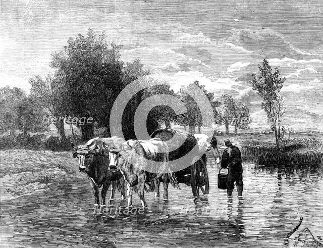 "The Water-Cart" - painted by Troyon - from the London Exhibition of the French School of Fine Arts, Creator: W Thomas.