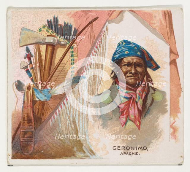 Geronimo, Apache, from the American Indian Chiefs series (N36) for Allen & Ginter Cigarett..., 1888. Creator: Allen & Ginter.
