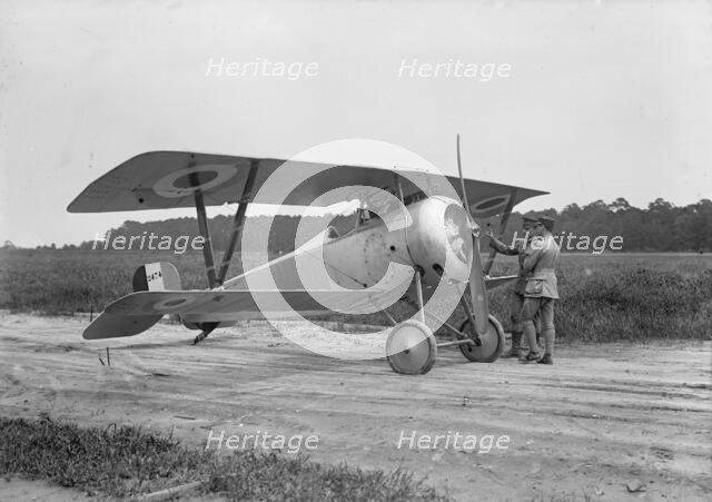 Langley Field, Va. - French Nieuport Plane, Type 17, with Lt., E. Lemaitre And Capt. J.C..., 1917. Creator: Harris & Ewing.