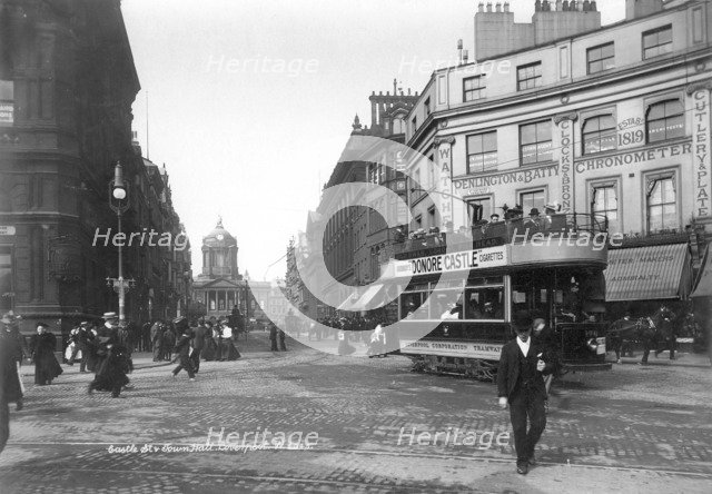 Castle Street, Liverpool, 1890-1910. Artist: Unknown