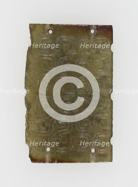 Plaque with Interlinked Scrolls, Eastern Zhou period, 7th century B.C. Creator: Unknown.