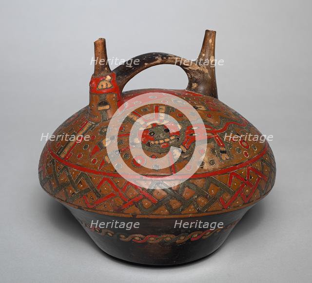 Double-spouted Vessel, 750-1 BC. Creator: Unknown.