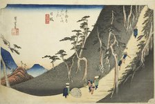 Nissaka: Sayo Mountain Pass (Nissaka, Sayo no nakayama), from the series "Fifty-thre..., c. 1833/34. Creator: Ando Hiroshige.