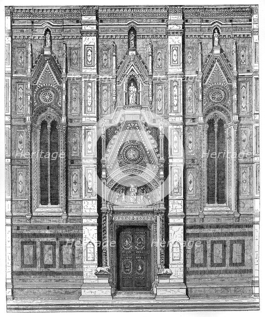 The canonical gate of the Basilica of Santa Maria del Fiore, Florence, Italy, 1882. Artist: Unknown