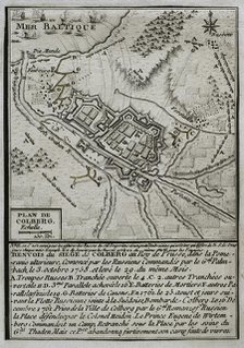 Seven Years War (1756-1763): Map of the Siege of Colberg (from 3 to 29 October 1758), 1765. Creator: Jean de Beaurain.