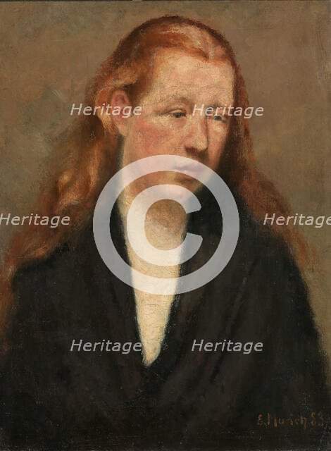 Study of a Head, 1883. Creator: Edvard Munch.