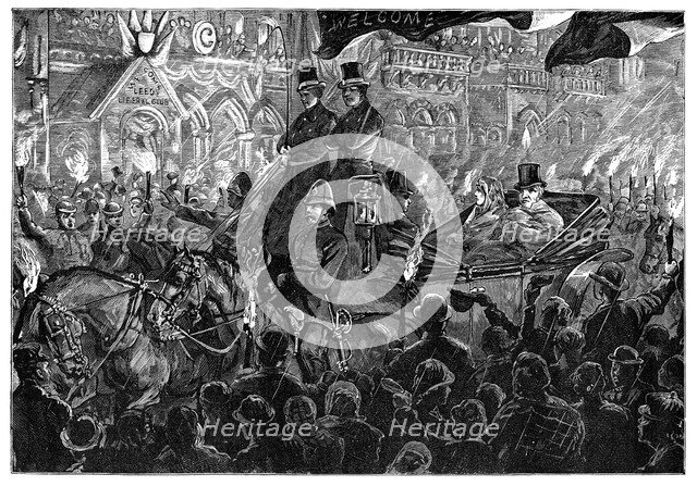 'Mr Gladstone at Leeds', late 19th century. Artist: Unknown