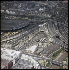 Temple Meads Railway Station, Bristol, 1975. Creator: Aerofilms.