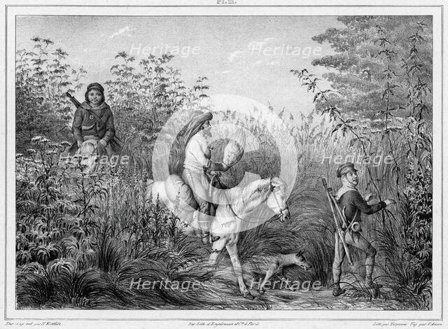 Hunters of Kamchatka, 19th century. Creators: Friedrich Heinrich Kittlitz, Victor Adam.