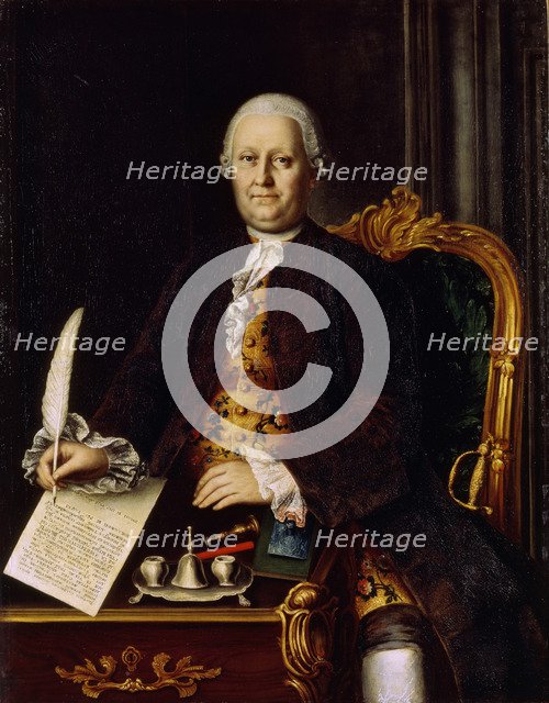 Portrait of Savva Yakovlevich Yakovlev (1713-1784), 1767. Artist: Kolokolnikov, Mina Lukich (1707-1775)