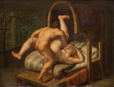 Erotic scene, End of 16th century. Creator: Carracci, Agostino (1557-1602).