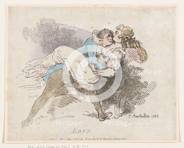 Love, August 12, 1785., August 12, 1785. Creator: Thomas Rowlandson.