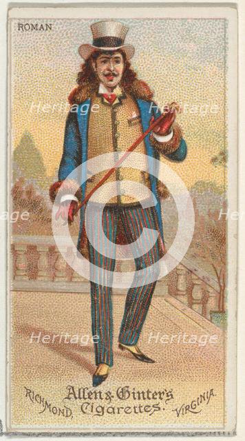 Roman, from World's Dudes series (N31) for Allen & Ginter Cigarettes, 1888. Creator: Allen & Ginter.