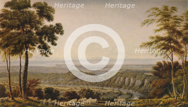 View from the Wyndd Cliff, near Chepstow - Morning', c1820, (1938). Artist: William Turner.