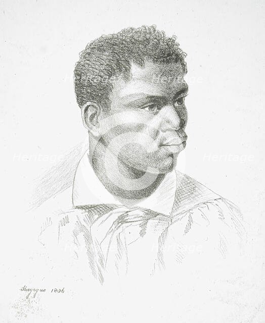 Head of Man, 1836. Creator: James Hamilton Shegogue.