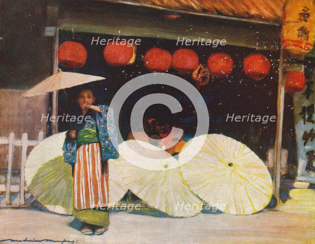 'Umbrellas and Commerce', c1887, (1901). Artist: Mortimer L Menpes.