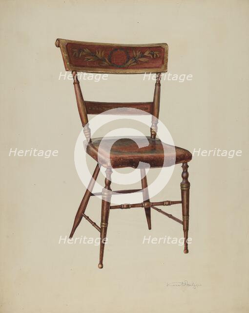 Painted Chair, 1938. Creator: Kurt Melzer.