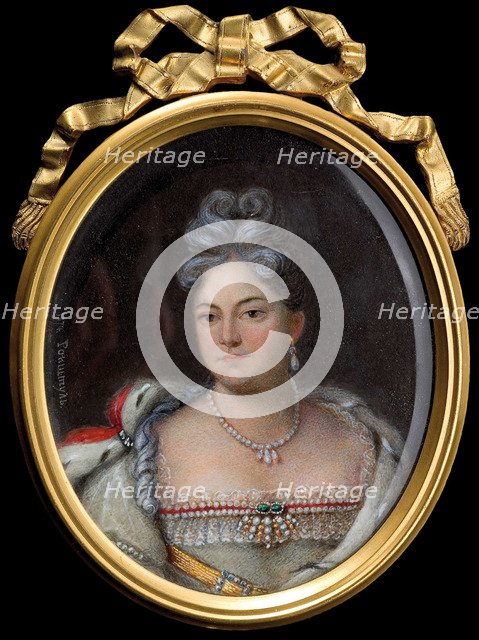 Portrait of Grand Duchess Anna Petrovna of Russia (1708-1728), 1874. Artist: Rockstuhl, Alois Gustav (1798-1877)