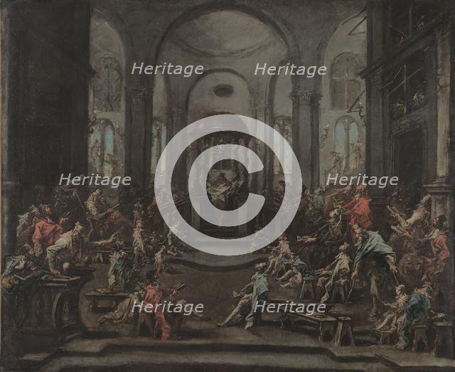 Interior of a Synagogue, c. 1725-1735. Creator: Alessandro Magnasco (Italian, 1667-1749).