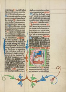 Initial T: A Church; Collegium Ducale, about 1420-1430. Creator: Master Michael.