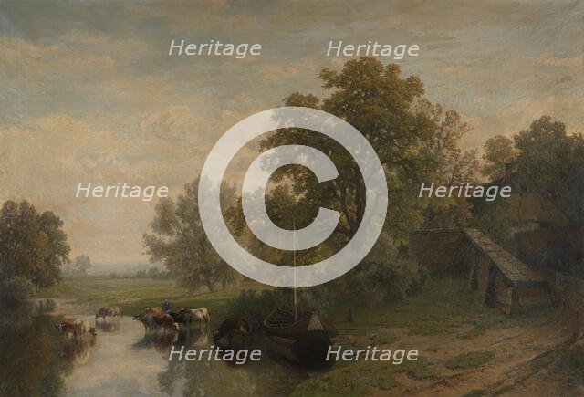 Landscape in Limburg, 1886. Creator: Frans Keelhoff.