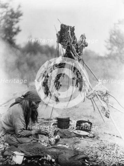 A Sarsi kitchen, c1927. Creator: Edward Sheriff Curtis.