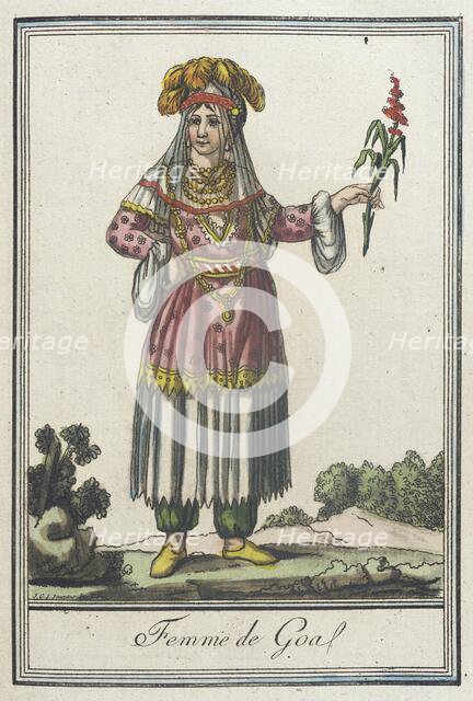 Costumes de Différents Pays, 'Femme de Goa', c1797. Creator: Jacques Grasset de Saint-Sauveur.
