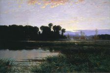 Evening atmosphere, Started 1880, finished 1883. Creator: Johannes Martin Grimelund.