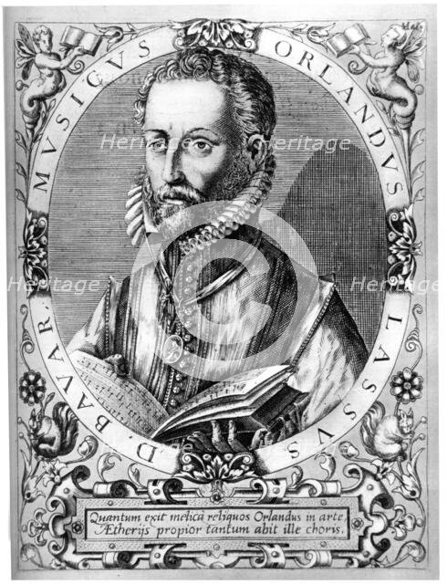 Orlande de Lassus, Franco-Flemish composer of the late Renaissance. Creator: Rene Boyvin.