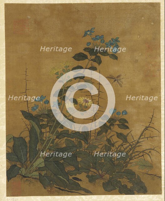 Ten pictures of flowers, fruits and birds, Ming dynasty, 1368-1644. Creator: Unknown.