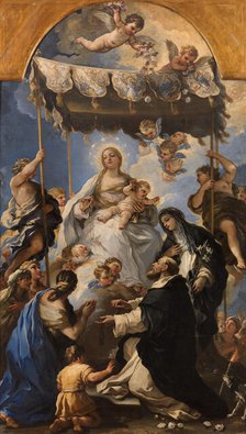 Madonna del Rosario (Madonna del Baldacchino), c1685. Creator: Giordano, Luca (1632-1705).