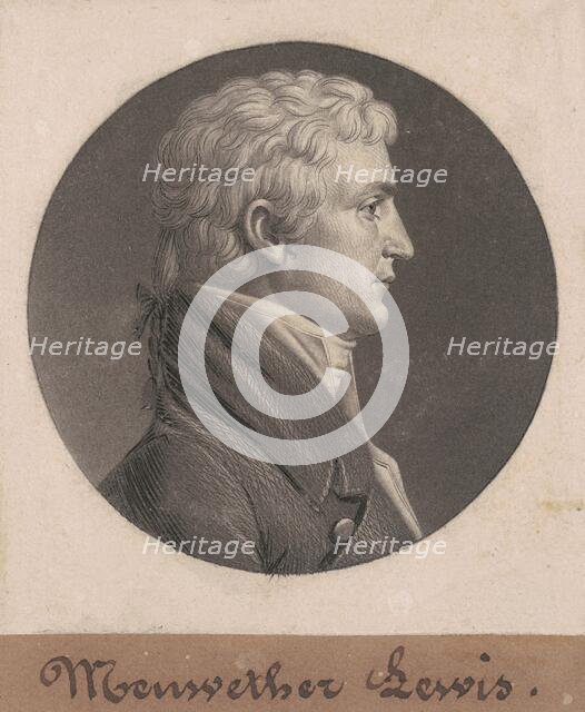 Meriwether Lewis, 1803/1807. Creator: Charles Balthazar Julien Févret de Saint-Mémin.